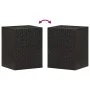 Armario de baño de pared madera maciza mango negro 38x33x48 cm de , Tocadores de baño - Ref: Foro24-356839, Precio: 84,58 €, ...