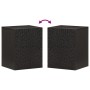 Armario de baño de pared madera maciza mango negro 38x33x48 cm de , Tocadores de baño - Ref: Foro24-356839, Precio: 86,12 €, ...