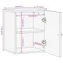 Armario de baño de pared madera maciza mango negro 38x33x48 cm de , Tocadores de baño - Ref: Foro24-356839, Precio: 84,58 €, ...