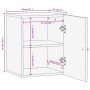 Armario de baño de pared madera maciza mango negro 38x33x48 cm de , Tocadores de baño - Ref: Foro24-356839, Precio: 86,12 €, ...