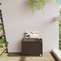 Taburete de jardín con cojín ratán sintético marrón 58x46x46 cm de , Otomanas de exterior - Ref: Foro24-365735, Precio: 71,50...