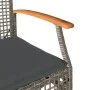 Sillas de jardín con cojín 4 uds ratán PE gris y madera acacia de , Sillas de jardín - Ref: Foro24-366252, Precio: 233,57 €, ...