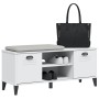 Banco zapatero VIKEN madera de ingeniería blanco 106x35x45 cm de , Zapateros y organizadores de calzado - Ref: Foro24-374932,...