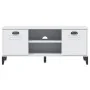 Banco zapatero VIKEN madera de ingeniería blanco 106x35x45 cm de , Zapateros y organizadores de calzado - Ref: Foro24-374932,...