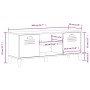 Banco zapatero VIKEN madera de ingeniería blanco 106x35x45 cm de , Zapateros y organizadores de calzado - Ref: Foro24-374932,...
