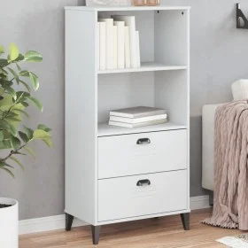 Librería VIKEN madera de ingeniería blanco 60x35x123 cm de , Librerías y estanterías - Ref: Foro24-374947, Precio: 130,85 €, ...