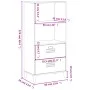 Librería VIKEN madera de ingeniería blanco 60x35x123 cm de , Librerías y estanterías - Ref: Foro24-374947, Precio: 130,85 €, ...