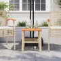 Mesa de jardín ratán sintético madera acacia beige 40x40x42 cm de , Mesas de jardín - Ref: Foro24-366265, Precio: 40,63 €, De...