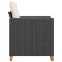 Silla de jardín con cojines ratán sintético negro de , Sillas de jardín - Ref: Foro24-366317, Precio: 84,58 €, Descuento: %