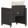 Silla de jardín con cojines ratán sintético negro de , Sillas de jardín - Ref: Foro24-366317, Precio: 84,58 €, Descuento: %