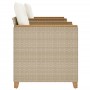 Mesita y sillas con cojines 3 pzas ratán PE madera acacia beige de , Conjuntos de jardín - Ref: Foro24-366315, Precio: 198,46...