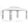 Cenador con doble techo blanco 3x4 m de vidaXL, Carpas y cenadores - Ref: Foro24-48030, Precio: 260,76 €, Descuento: %