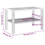 Mesa de jardín ratán sintético madera acacia gris 70x38x42 cm de , Mesas de jardín - Ref: Foro24-366271, Precio: 56,94 €, Des...