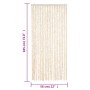 Cortina antimoscas chenilla beige y blanco 56x185 cm de , Mosquiteras para ventanas - Ref: Foro24-377339, Precio: 36,68 €, De...