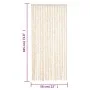 Cortina antimoscas chenilla beige y blanco 56x185 cm de , Mosquiteras para ventanas - Ref: Foro24-377339, Precio: 36,17 €, De...