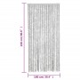 Cortina antimoscas chenilla gris 100x220 cm de , Mosquiteras para ventanas - Ref: Foro24-377351, Precio: 59,12 €, Descuento: %