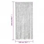 Cortina antimoscas chenilla gris 100x220 cm de , Mosquiteras para ventanas - Ref: Foro24-377351, Precio: 66,36 €, Descuento: %