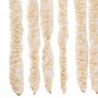 Cortina antimoscas chenilla beige y blanco 100x230 cm de , Mosquiteras para ventanas - Ref: Foro24-377345, Precio: 67,18 €, D...