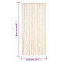 Cortina antimoscas chenilla beige y blanco 100x230 cm de , Mosquiteras para ventanas - Ref: Foro24-377345, Precio: 67,18 €, D...