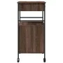 Carrito de cocina madera ingeniería marrón roble 56x43x89,5 cm de , Carros de cocina y comedor - Ref: Foro24-842395, Precio: ...