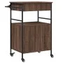 Carrito de cocina madera ingeniería marrón roble 56x43x89,5 cm de , Carros de cocina y comedor - Ref: Foro24-842395, Precio: ...
