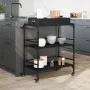 Carrito de cocina de madera de ingeniería negro 81,5x41x92,5 cm de , Carros de cocina y comedor - Ref: Foro24-842341, Precio:...