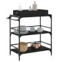Carrito de cocina de madera de ingeniería negro 81,5x41x92,5 cm de , Carros de cocina y comedor - Ref: Foro24-842341, Precio:...