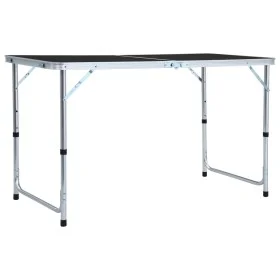 Gray aluminum folding camping table 120x60 cm by vidaXL, camping furniture - Ref: Foro24-48173, Price: 44,56 €, Discount: %