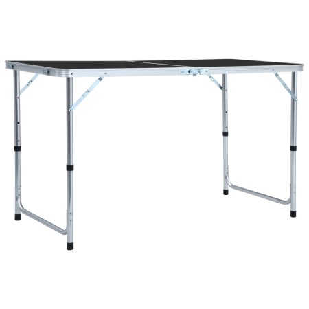 Mesa de camping plegable aluminio gris 120x60 cm de vidaXL, Mobiliario de camping - Ref: Foro24-48173, Precio: 55,93 €, Descu...