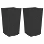 Jardineras 2 unidades PP negro 32,5x32,5x57 cm de , Maceteros y jardineras - Ref: Foro24-367848, Precio: 80,16 €, Descuento: %