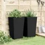 Jardineras 2 unidades PP negro 32,5x32,5x57 cm de , Maceteros y jardineras - Ref: Foro24-367848, Precio: 80,16 €, Descuento: %