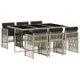 Set comedor jardín 7 pzas y cojines ratán sintético gris claro de , Conjuntos de jardín - Ref: Foro24-3210911, Precio: 406,95...