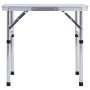 Mesa de camping plegable aluminio blanco 60x45 cm de vidaXL, Mobiliario de camping - Ref: Foro24-48178, Precio: 33,67 €, Desc...