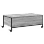 Couchtisch mit Rollen, graues Holzwerkstoff, 91 x 55 x 34 cm von , Couchtisch - Ref: Foro24-842299, Preis: 72,09 €, Rabatt: %