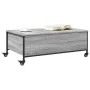 Couchtisch mit Rollen, graues Holzwerkstoff, 91 x 55 x 34 cm von , Couchtisch - Ref: Foro24-842299, Preis: 72,09 €, Rabatt: %