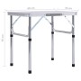 Mesa de camping plegable aluminio blanco 60x45 cm de vidaXL, Mobiliario de camping - Ref: Foro24-48178, Precio: 33,67 €, Desc...