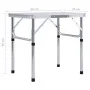 Mesa de camping plegable aluminio blanco 60x45 cm de vidaXL, Mobiliario de camping - Ref: Foro24-48178, Precio: 33,06 €, Desc...
