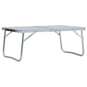 Mesa de camping plegable aluminio blanca 60x40 cm de vidaXL, Mobiliario de camping - Ref: Foro24-48185, Precio: 24,53 €, Desc...
