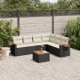 Set de comedor de jardín 7 pzas y cojines ratán sintético negro de , Conjuntos de jardín - Ref: Foro24-3259249, Precio: 428,1...