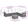 Set de comedor de jardín 7 pzas y cojines ratán sintético negro de , Conjuntos de jardín - Ref: Foro24-3259249, Precio: 428,1...
