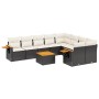 Set de sofás de jardín 10 pzas cojines ratán sintético negro de , Conjuntos de jardín - Ref: Foro24-3259550, Precio: 609,08 €...