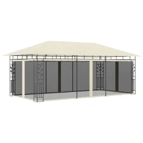 Cenador con mosquitera color crema 6x3x2,73 m de vidaXL, Carpas y cenadores - Ref: Foro24-47971, Precio: 379,98 €, Descuento: %
