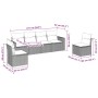 Set sofás de jardín 6 piezas y cojines ratán sintético marrón en Conjuntos de jardín | Comprar online en Foru.es