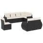 Set de sofás de jardín 8 piezas y cojines ratán sintético negro de , Conjuntos de jardín - Ref: Foro24-3253973, Precio: 557,1...