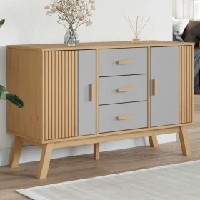 Aparador OLDEN madera maciza pino gris y marrón 114x43x73,5 cm de , Aparadores - Ref: Foro24-358598, Precio: 167,43 €, Descue...