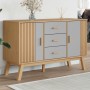 Aparador OLDEN madera maciza pino gris y marrón 114x43x73,5 cm de , Aparadores - Ref: Foro24-358598, Precio: 169,96 €, Descue...