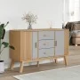 Aparador OLDEN madera maciza pino gris y marrón 114x43x73,5 cm de , Aparadores - Ref: Foro24-358598, Precio: 167,43 €, Descue...