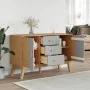 Aparador OLDEN madera maciza pino gris y marrón 114x43x73,5 cm de , Aparadores - Ref: Foro24-358598, Precio: 167,43 €, Descue...