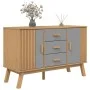 Aparador OLDEN madera maciza pino gris y marrón 114x43x73,5 cm de , Aparadores - Ref: Foro24-358598, Precio: 167,43 €, Descue...