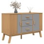 Aparador OLDEN madera maciza pino gris y marrón 114x43x73,5 cm de , Aparadores - Ref: Foro24-358598, Precio: 169,96 €, Descue...